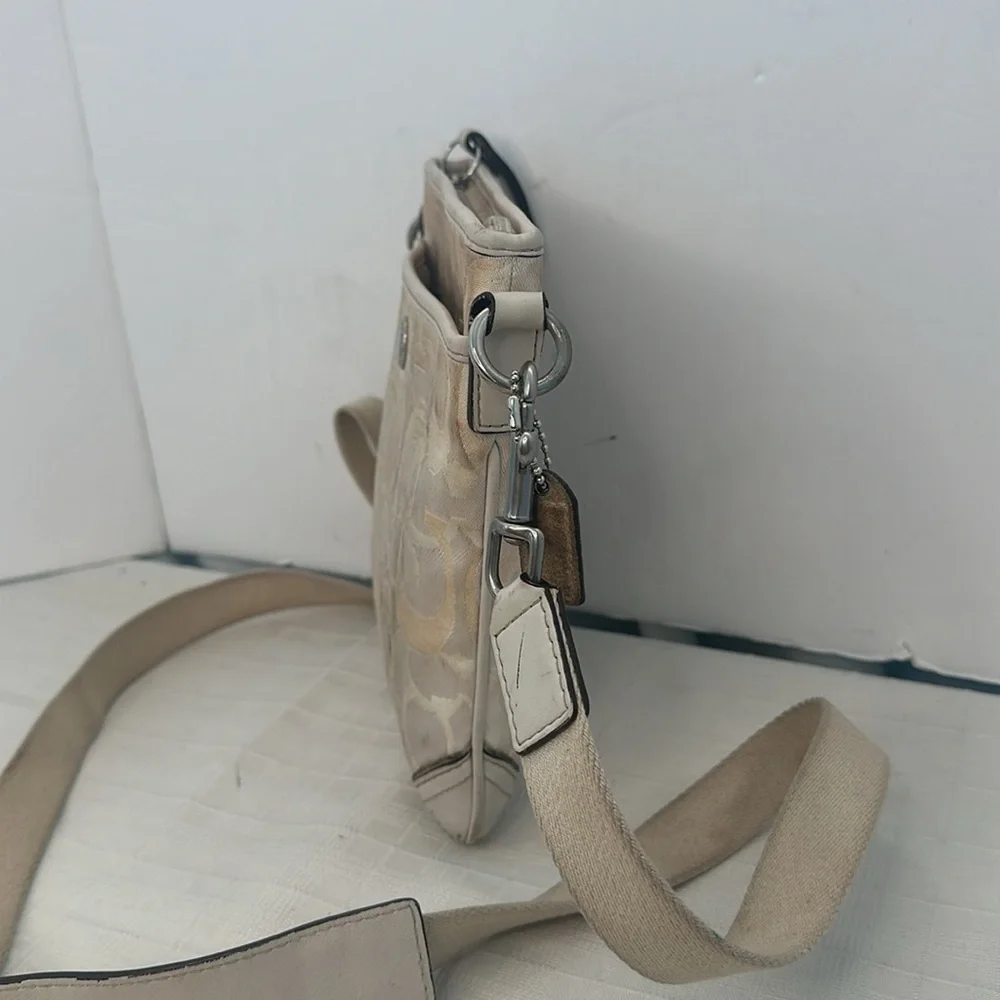 COACH Optic Signature Shoulder Swing Bag Crossbody Small Purse 10148